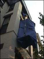 Hoisting a couch two stories up